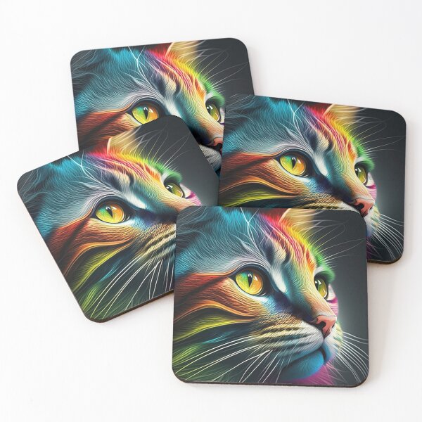 Item preview, cat rainbow art numérique designed and sold by wanado.