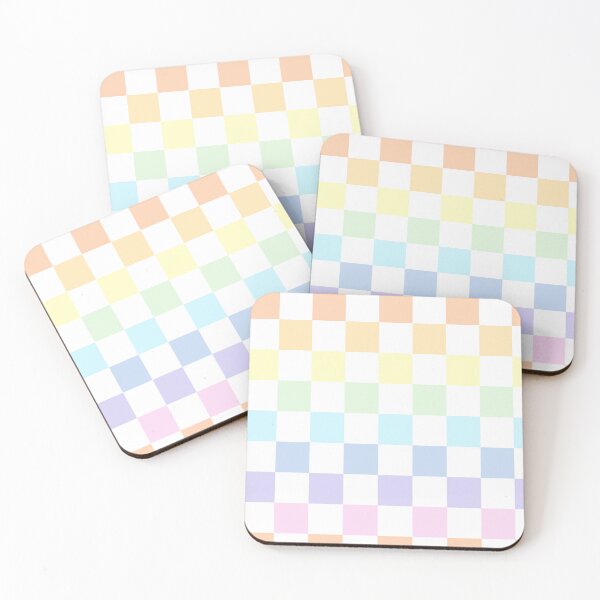 Item preview, Pastel rainbow checkerboard designed and sold by LittleBettyMakes.