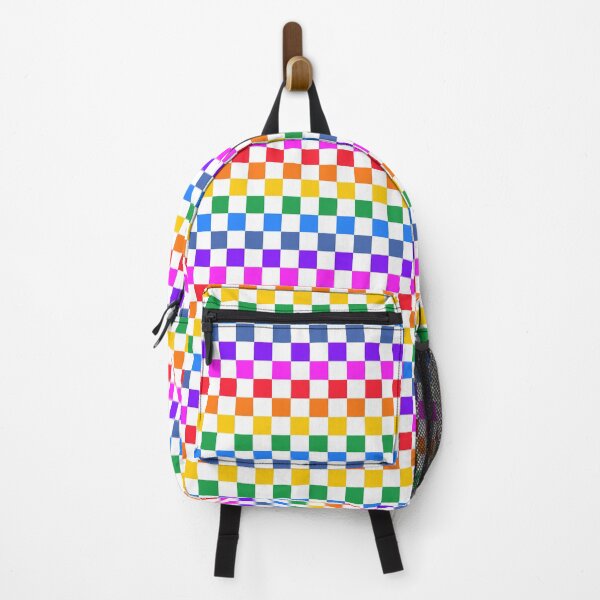 Item preview, Bright rainbow checkerboard designed and sold by LittleBettyMakes.