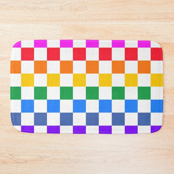 Item preview, Bright rainbow checkerboard designed and sold by LittleBettyMakes.