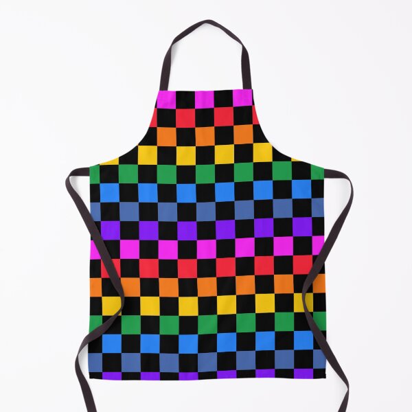 Item preview, Rainbow and black checkerboard designed and sold by LittleBettyMakes.