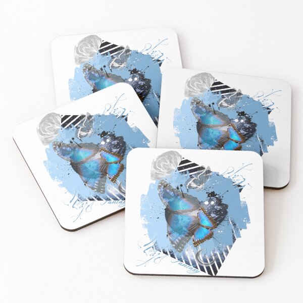Item preview, Flight of butterflies on silver moon night, beautiful illustration in abstract and modern concept designed and sold by Malogue.