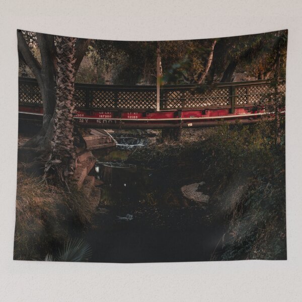 Artikelvorschau, Stream Flowing Under Train Wagon Bridge V2 entworfen und verkauft von Family Journey with God.
