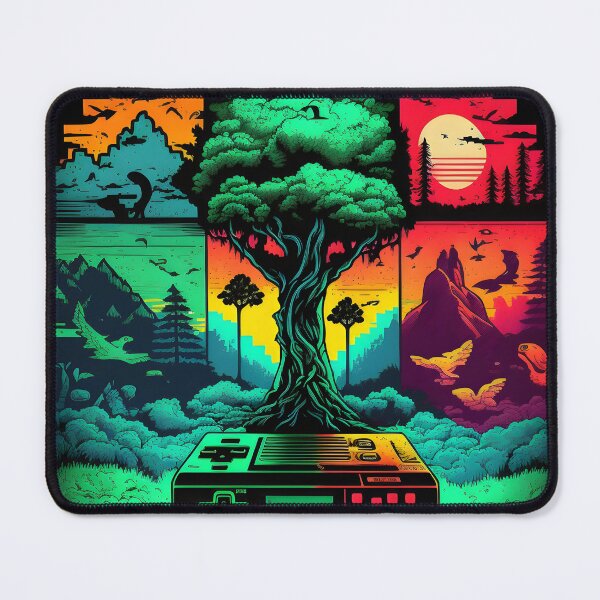 Item preview, Nostalgic With Tree and Playful Retro Gaming Style designed and sold by Aycon.