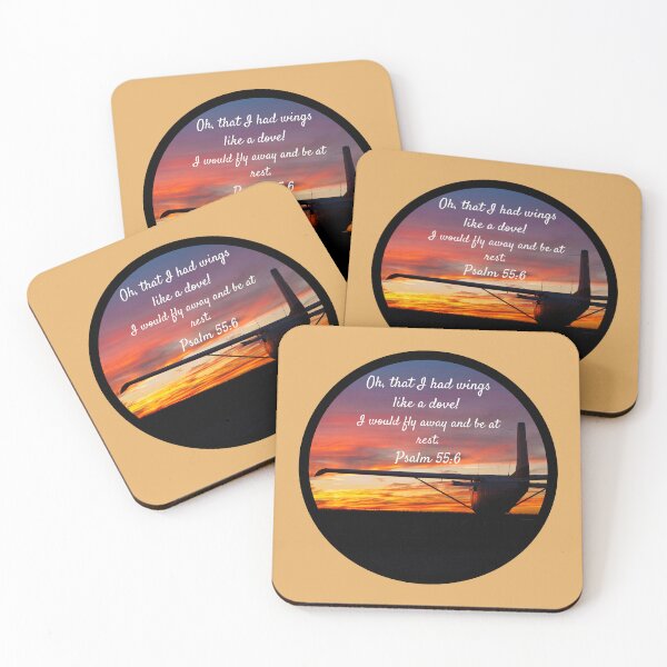 Item preview, Airplane in the Sunset, Fly Away, Bible Verse designed and sold by LynnEllenDesign.