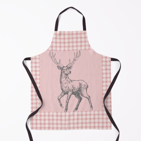 Item preview, pink plaid deer rustic homestead style designed and sold by aquinavortex.
