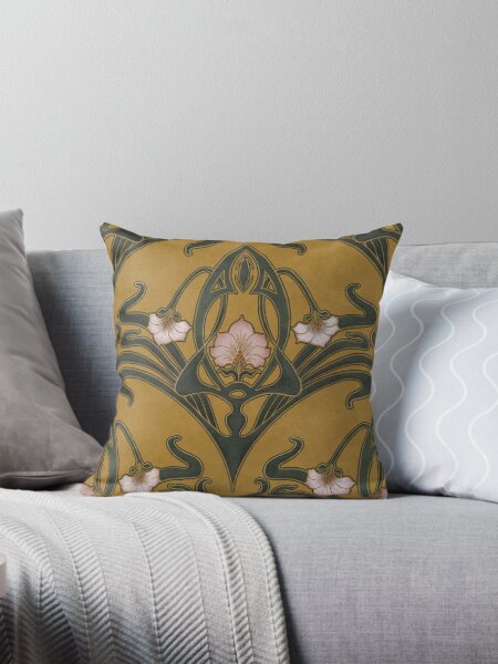 Aperçu de l'œuvre Papier Peint Art Nouveau Doré créée et vendue par GildedMagnolia.