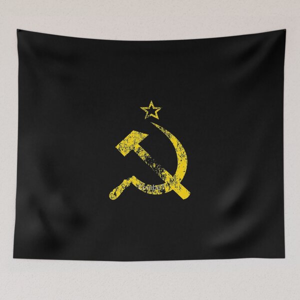Item preview, Russian Soviet flag Hammer and Sickle gift vintage distressed look. designed and sold by LauraMiller6.