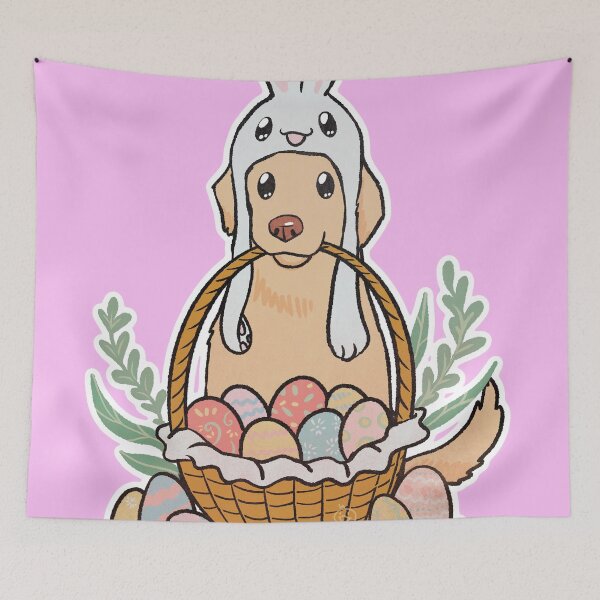 Item preview, Happy Easter from Golden Retriever! | Cute Golden Retriever Easter designed and sold by Golden Turtle Studio.
