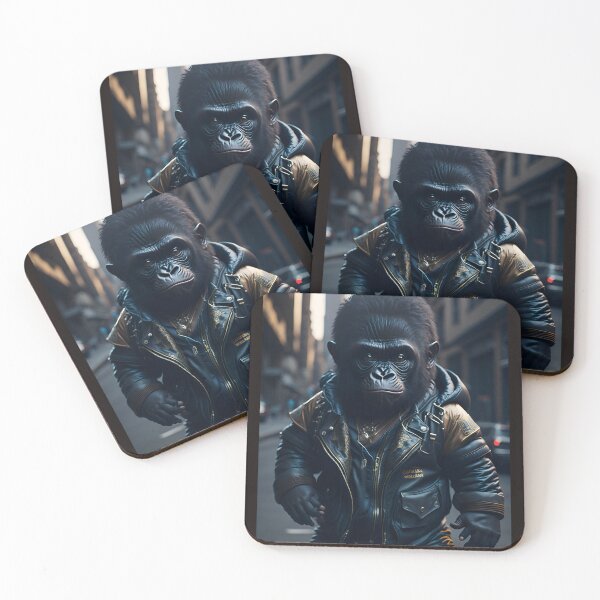 Item preview, futuristic baby gangster gorilla designed and sold by Grimspencilart.