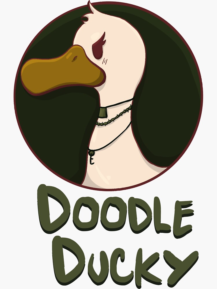 Thumbnail 3 of 3, Sticker, Doodle Ducky Logo 1 designed and sold by D00dleDucky.