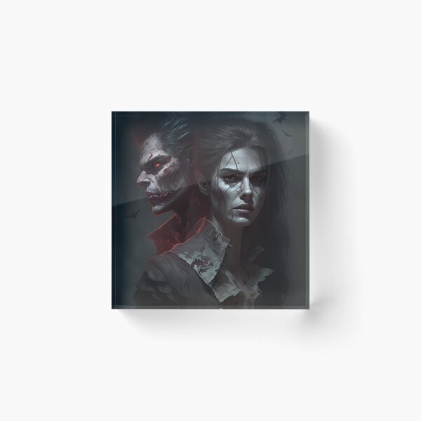 Item preview, Mystical Woman with Vampire: Gothic Fantasy Art designed and sold by DaydreamDepot.