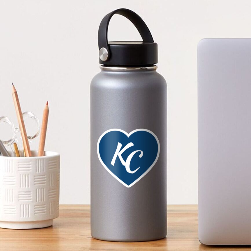 Royal Blue KC Heart, I love Kansas City Sticker for Sale by MB Design