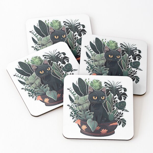 Item preview, Cat Among the Plants designed and sold by DigitalArtcapes.