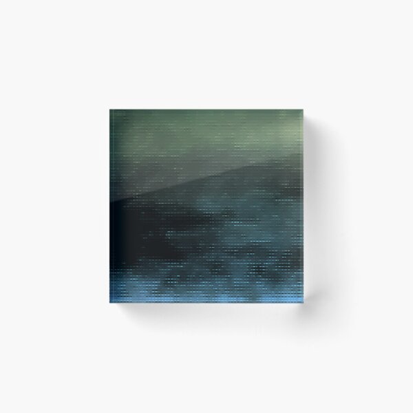 Item preview, Aqua Blue Green Black Abstract Digital Design  designed and sold by kattakitty.