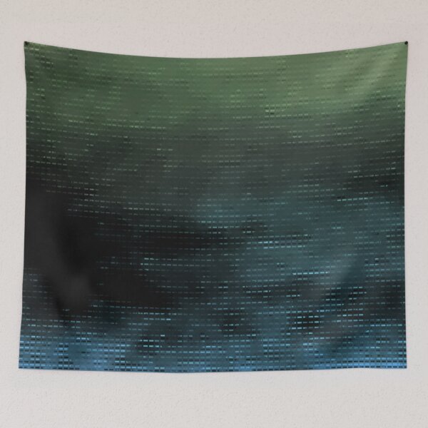 Item preview, Aqua Blue Green Black Abstract Digital Design  designed and sold by kattakitty.