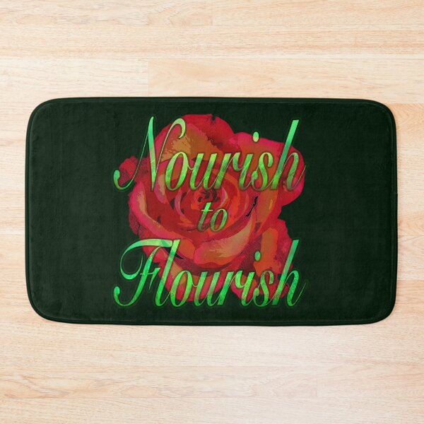 Item preview, Nourish to Flourish - Dark Evergreen Background Color designed and sold by Aryn-Singer.