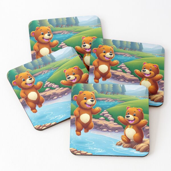 Item preview, bear playing in the river designed and sold by novmasao.