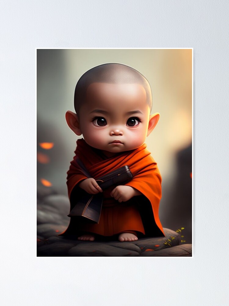 Baby Shaolin Monk | cute baby | Poster