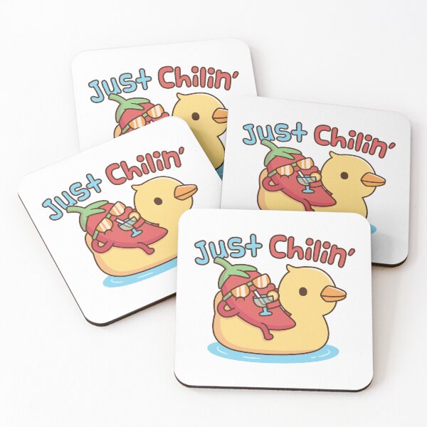 Item preview, Funny Chili On Ducky Pool Float Just Chilin Pun designed and sold by rustydoodle.