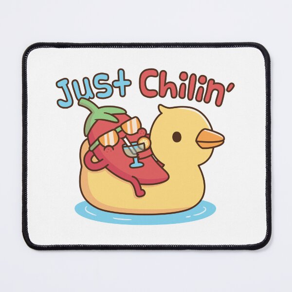 Item preview, Funny Chili On Ducky Pool Float Just Chilin Pun designed and sold by rustydoodle.