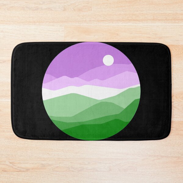 Aperçu de l'œuvre Paysage subtil du drapeau de la fierté genderqueer créée et vendue par everything4eva.