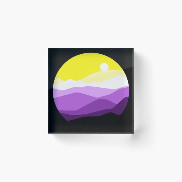 Item preview, Subtle Nonbinary Pride Flag Landscape designed and sold by everything4eva.