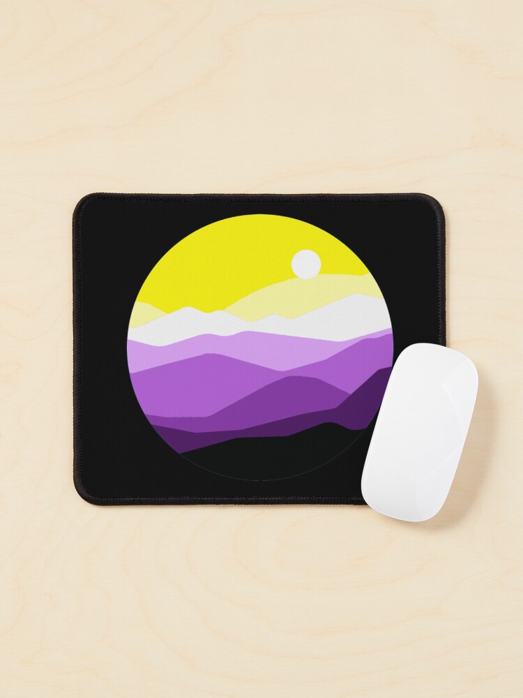 Thumbnail 1 of 5, Mouse Pad, Subtle Nonbinary Pride Flag Landscape designed and sold by everything4eva.