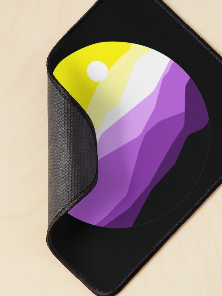 Thumbnail 2 of 5, Mouse Pad, Subtle Nonbinary Pride Flag Landscape designed and sold by everything4eva.
