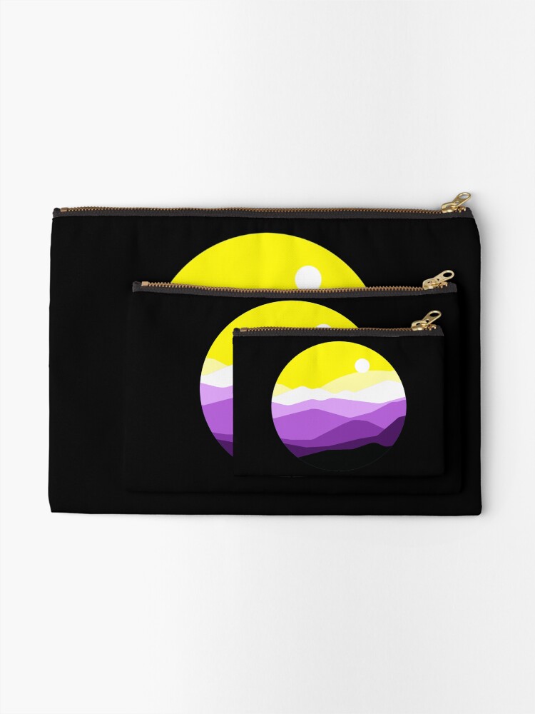 Thumbnail 2 of 4, Zipper Pouch, Subtle Nonbinary Pride Flag Landscape designed and sold by everything4eva.