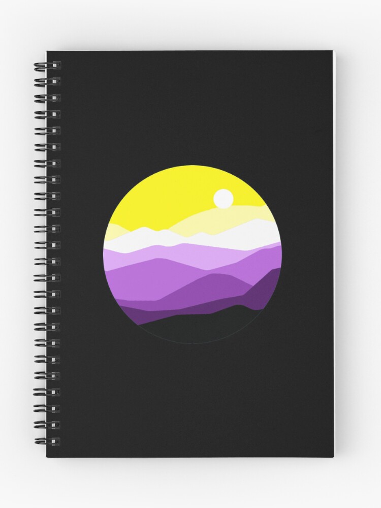 Thumbnail 1 of 3, Journal, Subtle Nonbinary Pride Flag Landscape designed and sold by everything4eva.