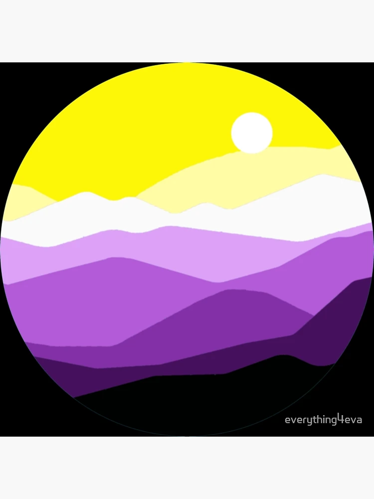 Thumbnail 3 of 3, Poster, Subtle Nonbinary Pride Flag Landscape designed and sold by everything4eva.