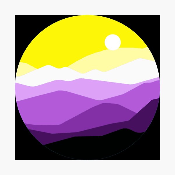 Item preview, Subtle Nonbinary Pride Flag Landscape designed and sold by everything4eva.