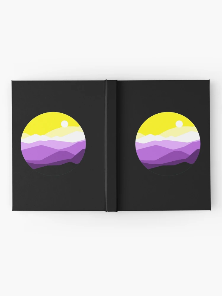 Thumbnail 2 of 3, Journal, Subtle Nonbinary Pride Flag Landscape designed and sold by everything4eva.