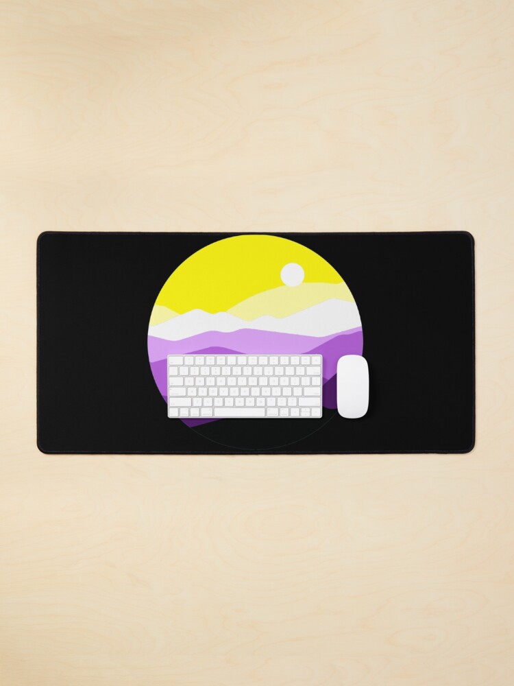 Thumbnail 1 of 5, Mouse Pad, Subtle Nonbinary Pride Flag Landscape designed and sold by everything4eva.