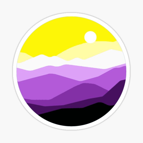 Item preview, Subtle Nonbinary Pride Flag Landscape designed and sold by everything4eva.