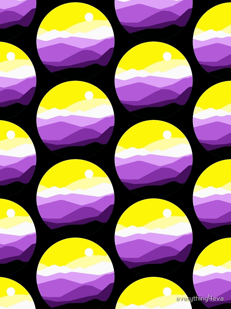 Thumbnail 3 of 3, Scarf, Subtle Nonbinary Pride Flag Landscape designed and sold by everything4eva.