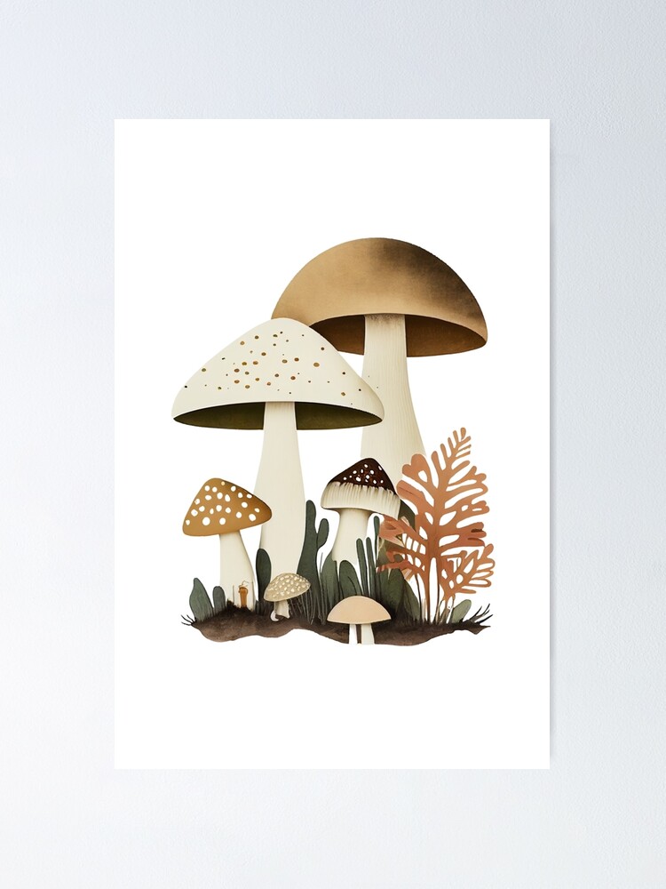 Goblincore Mushrooms & Crystals | Poster