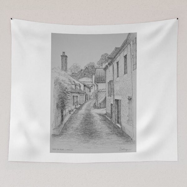 Item preview, Rue du Port, Limeuil, France designed and sold by Dai Wynn Fine Art.