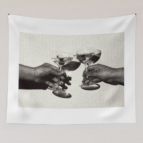 Item preview, Martini Glasses Vintage News Print designed and sold by maddiemercer.