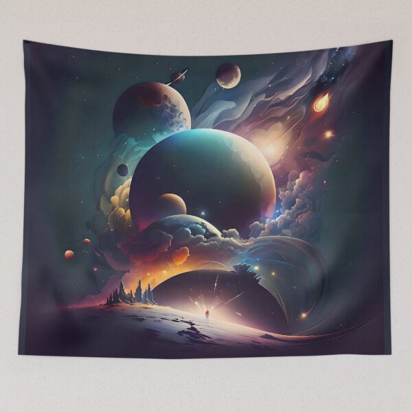 Item preview, Cosmic Space Circle Cloud Nebula Horizon designed and sold by entwithanaxe.