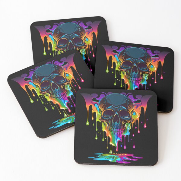 Item preview, Melt into the Unknown Psychedelic Skull designed and sold by MindTankArt.