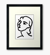 nadia aux cheveux lisses Framed Print