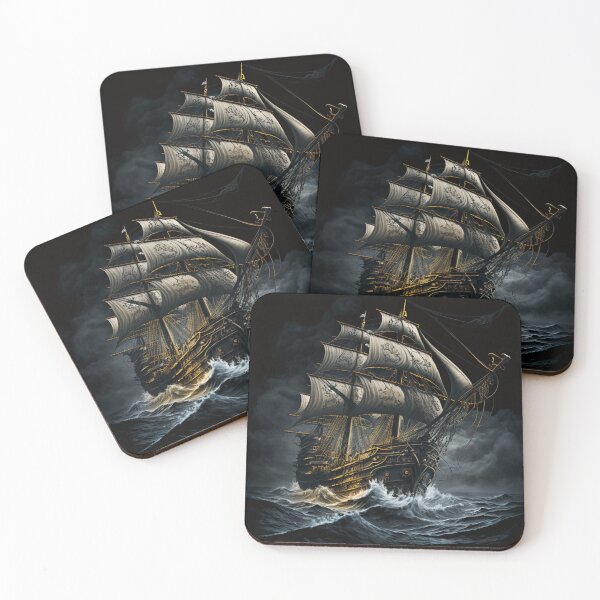 Item preview, Pirate Ship in Heavy Seas designed and sold by BeachBumPics.