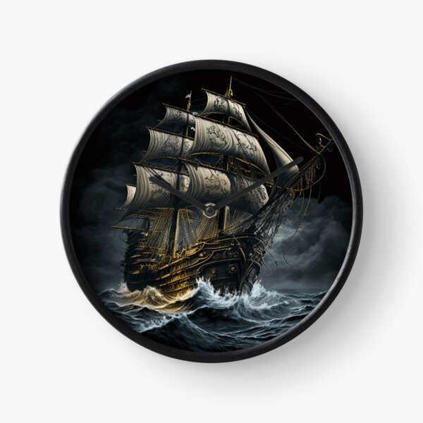 ANTIQUE WOODEN 18 Inch Pirate's Ship Wheel Premium Craft Time's Wall Clock  Gift $127.04 - PicClick AU