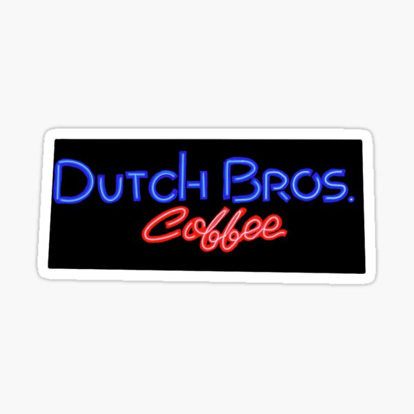 Dutch bros logo printed decal - double wall high grade acrylic