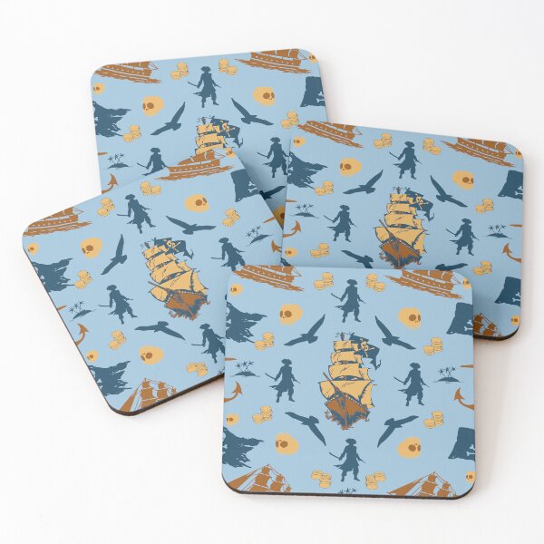 Item preview, Pirates Hunting Treasure, Ocean Life Adventure Pattern designed and sold by vystudio.