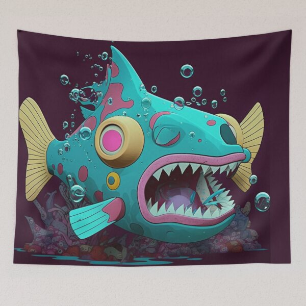 Item preview, Bruxish, the Colorful Psychic Fish in murky waters! designed and sold by Frocentric.