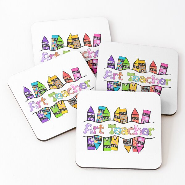 Item preview, Colorful Art Teacher Text with Crayons designed and sold by sweetbelle.