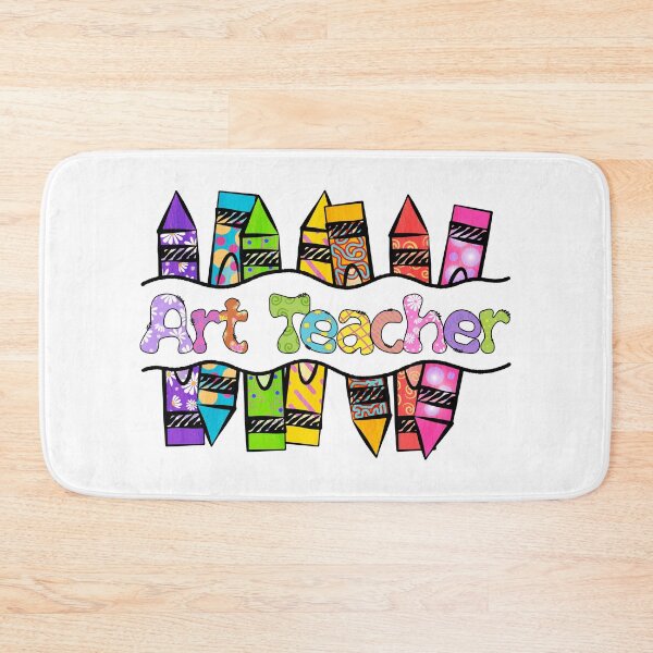 Item preview, Colorful Art Teacher Text with Crayons designed and sold by sweetbelle.